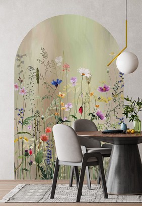 WILDFLOWERS - green - 100 x 150