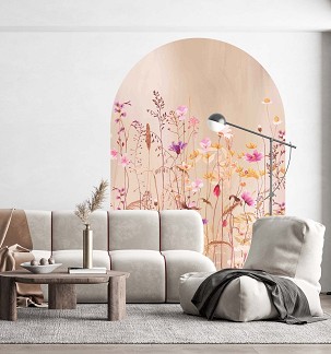 WILDFLOWERS - rose - 100 x 150