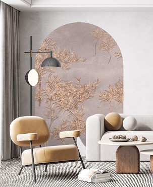 OLIVE TREES - brown - 100 x 150