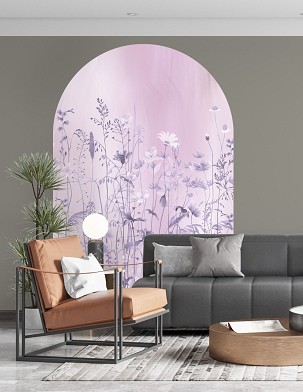 WILDFLOWERS - purple - 100 x 150