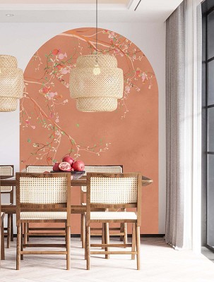 POMEGRANATE - terracotta - 100 x 150