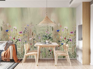 WILDFLOWERS - green - 100 x 270