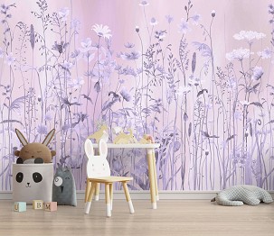 WILDFLOWERS - purple - 100 x 270