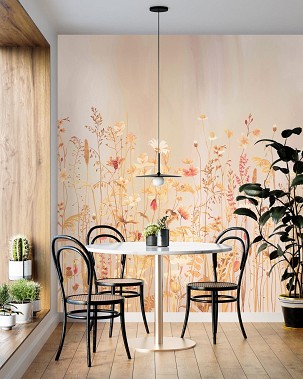 WILDFLOWERS - sepia - 100 x 270