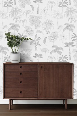 PALMS - grey - 100 x 270