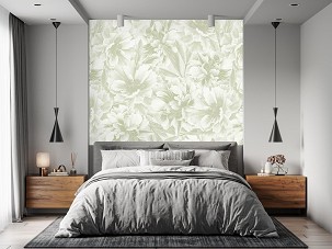 PEONIES - green - 100 x 270