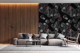 LOTUS - black - 100 x 300