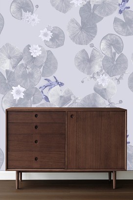 Lotus - Blue - 100 x 300