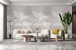 OLIVE TREES - grey - 100 x 300