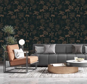 PALMS - green - 100 x 300