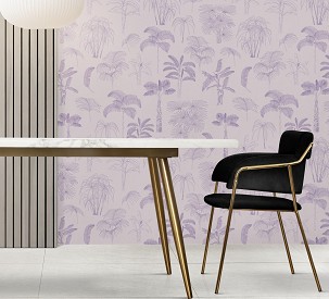 PALMS - purple - 100 x 300