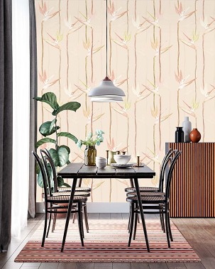 STRELITZIA - rose - 100 x 300