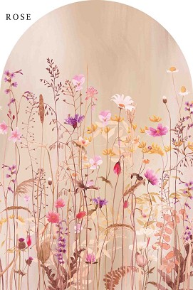 WILDFLOWERS - rose - 133 x 200